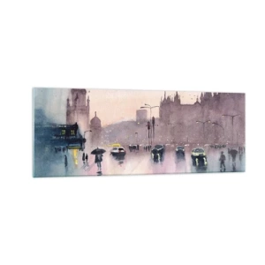 Quadro em vidro - Na névoa chuvosa - 140x50 cm
