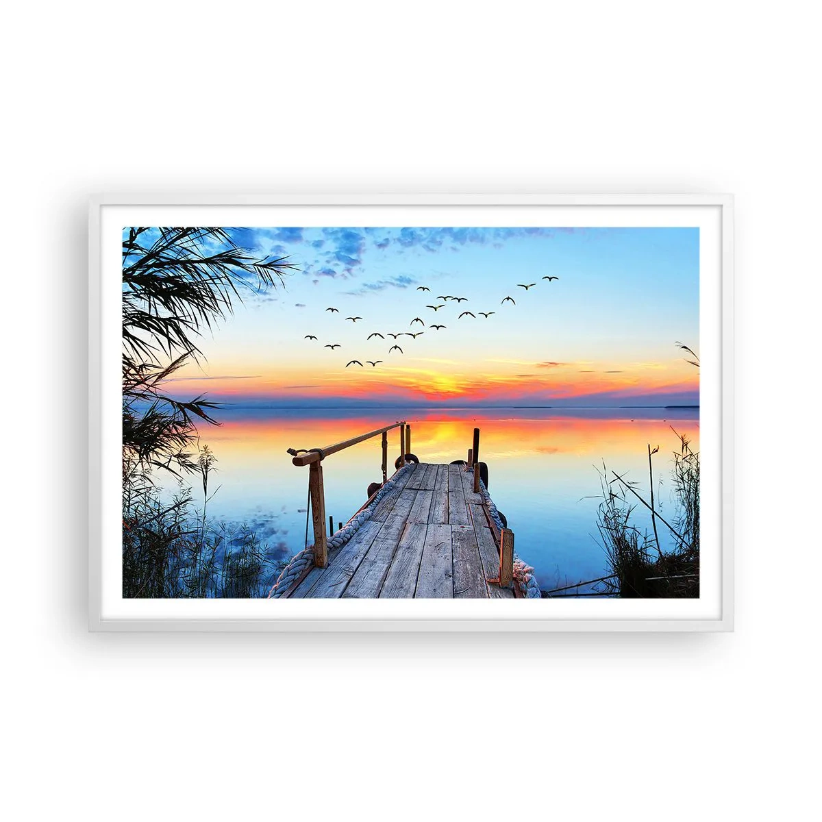 Pôster em moldura branca - É hora de voltar... - 91x61 cm