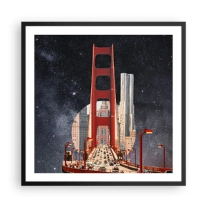 Pôster com moldura preta - Sempre no centro - 60x60 cm