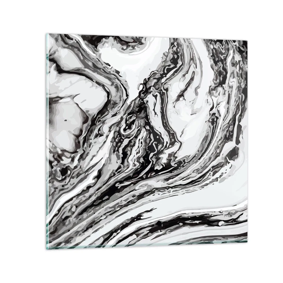 Quadro em vidro - No princípio, era o caos - 40x40 cm