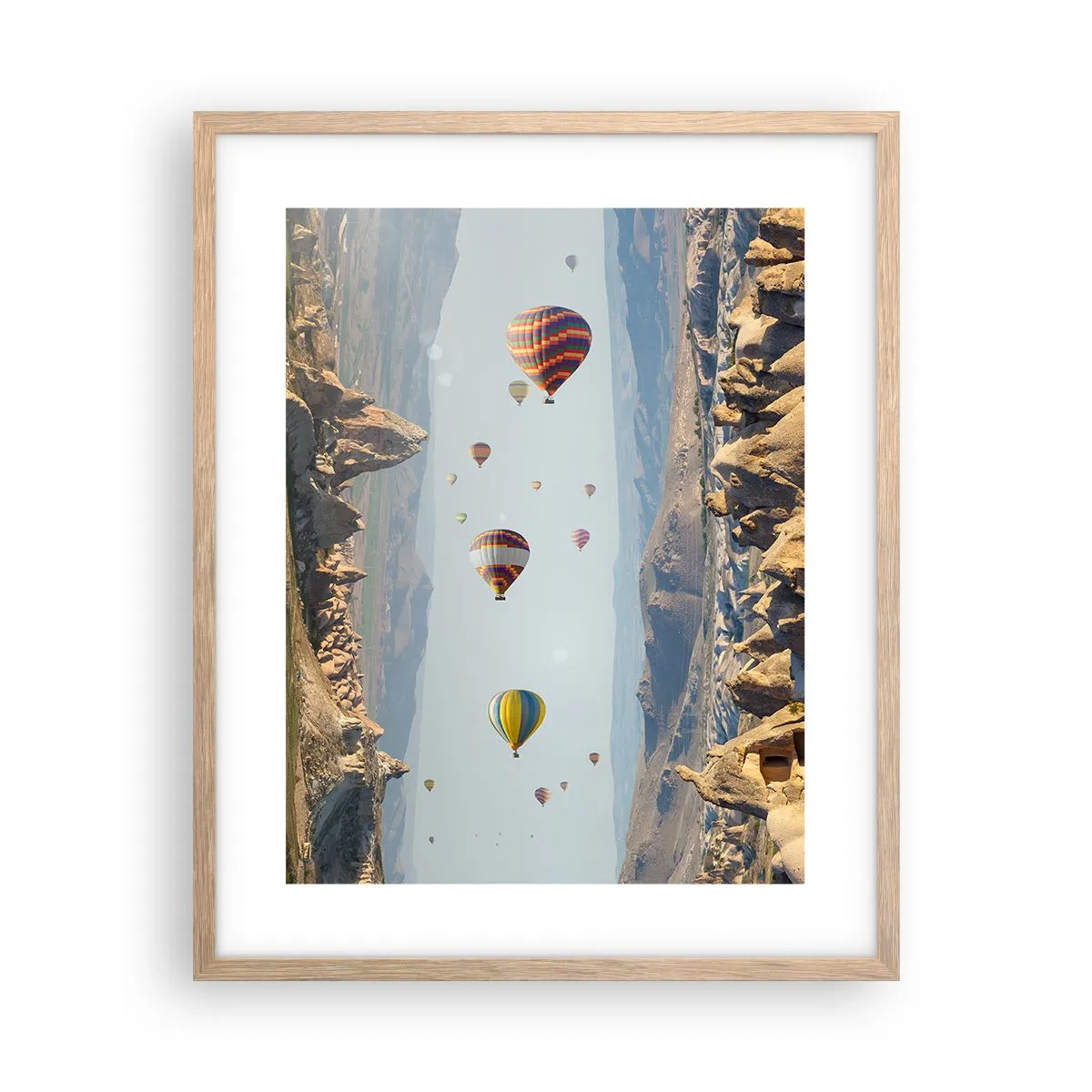 Pôster com moldura de carvalho claro - Tudo é possível aqui - 40x50 cm