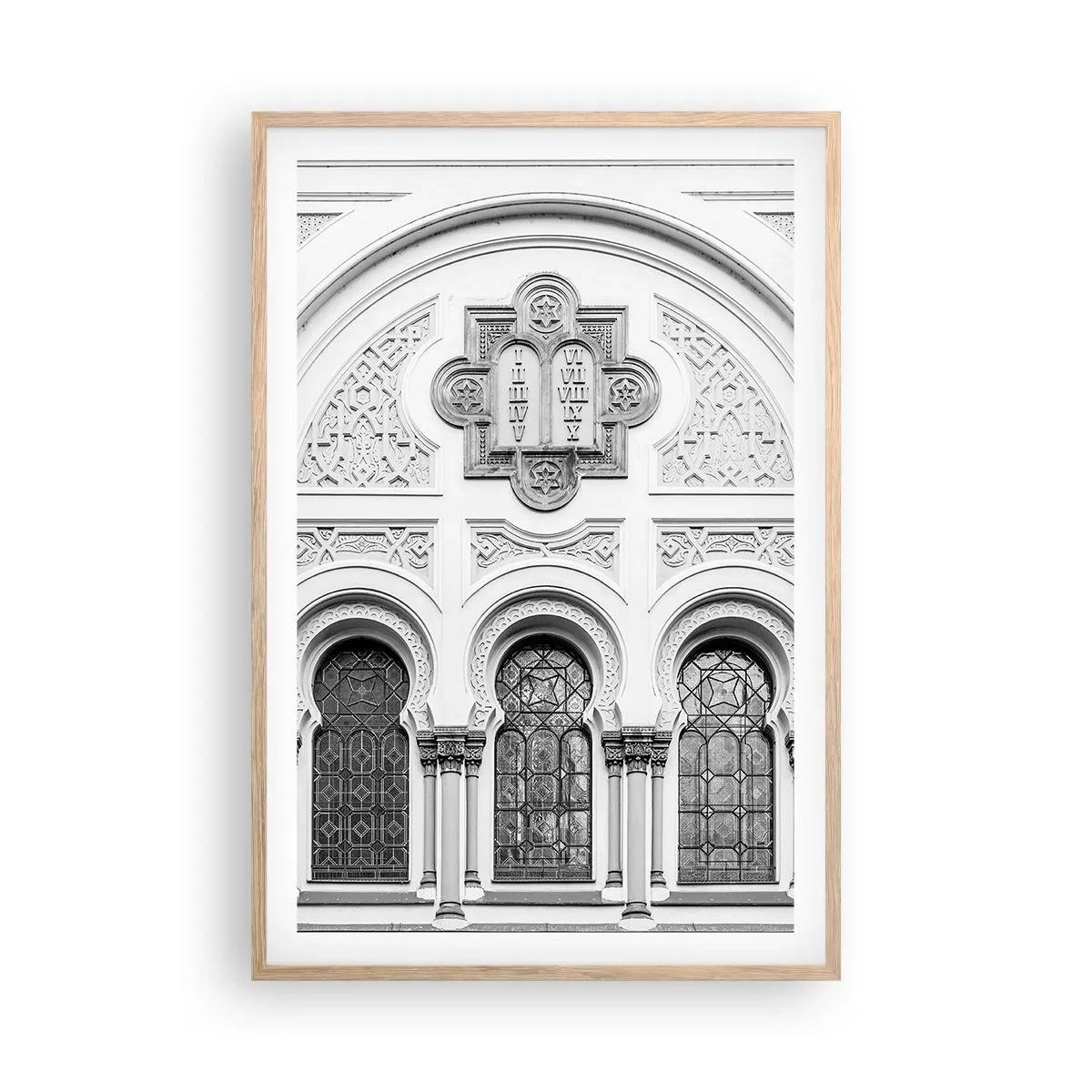 Pôster com moldura de carvalho claro - Na fronteira das culturas - 61x91 cm