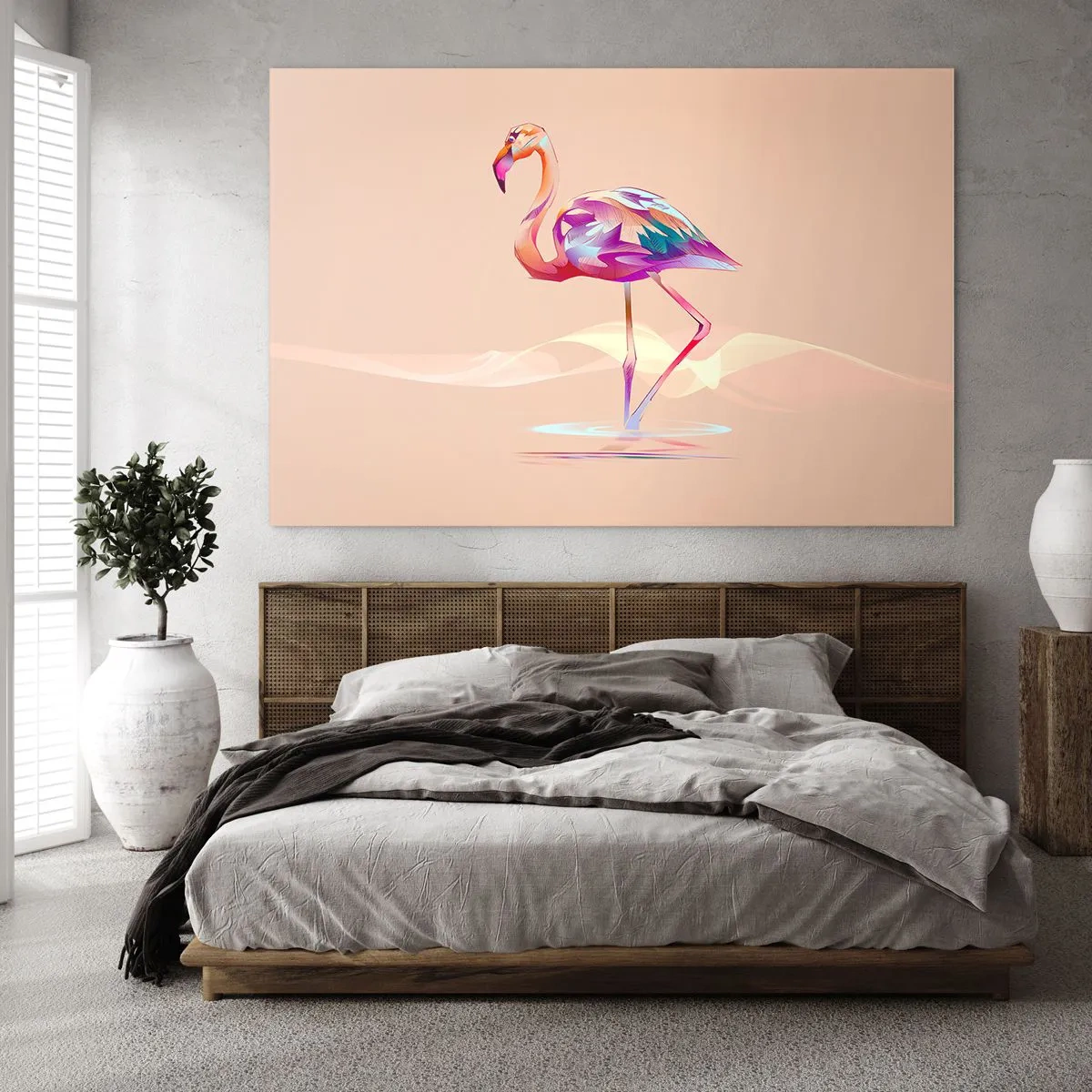 Quadro em vidro - A ave das boas emoções - 100x70 cm