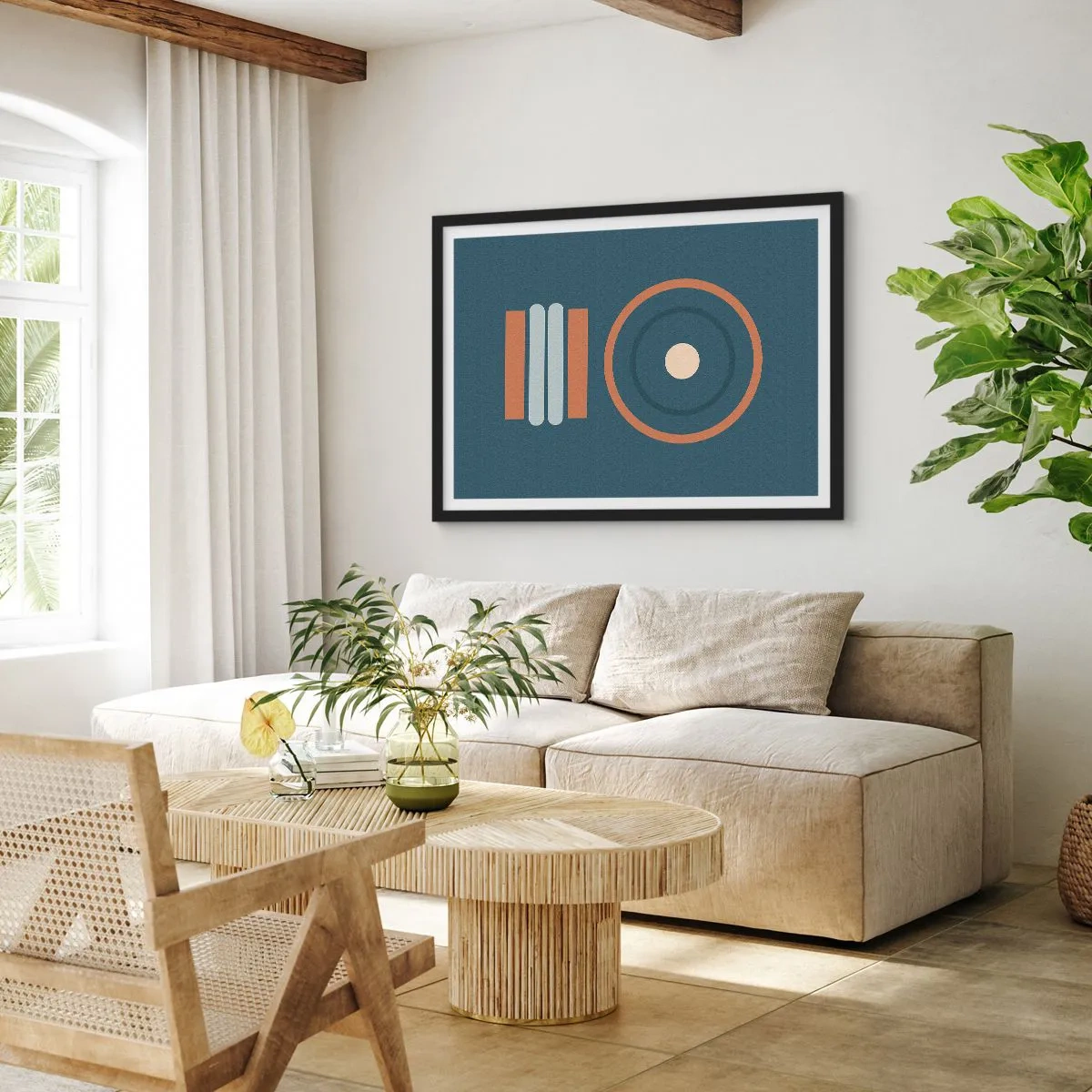 Pôster com moldura preta - A essência da questão - 100x70 cm
