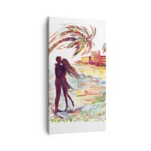 Quadro em tela - Férias românticas - 55x100 cm