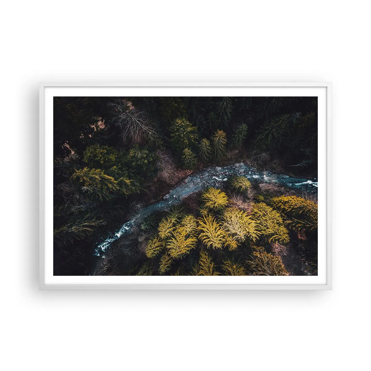 Pôster em moldura branca - Rápido e cada vez mais rápido - 100x70 cm