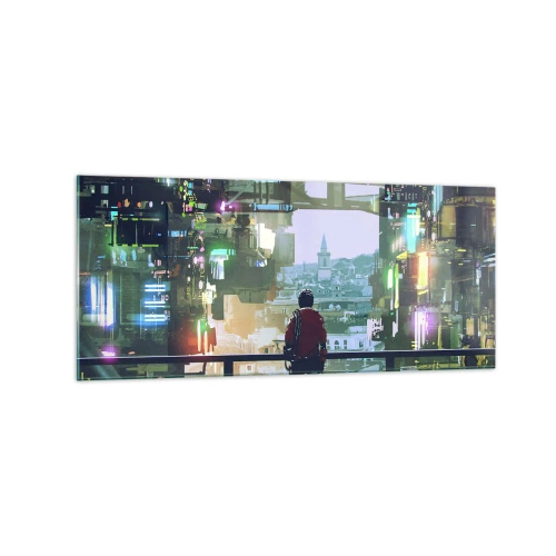 Quadro em vidro - Dois mundos - 120x50 cm