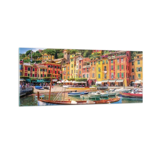 Quadro em vidro - Manhã italiana - 100x40 cm
