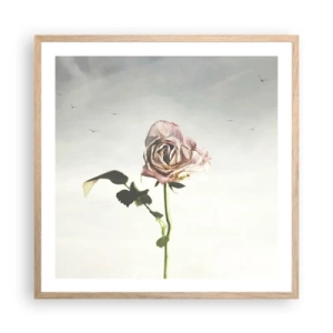 Pôster com moldura de carvalho claro - Boas-vindas da primavera  - 60x60 cm