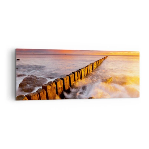 Quadro em tela - A suavidade das ondas - 140x50 cm