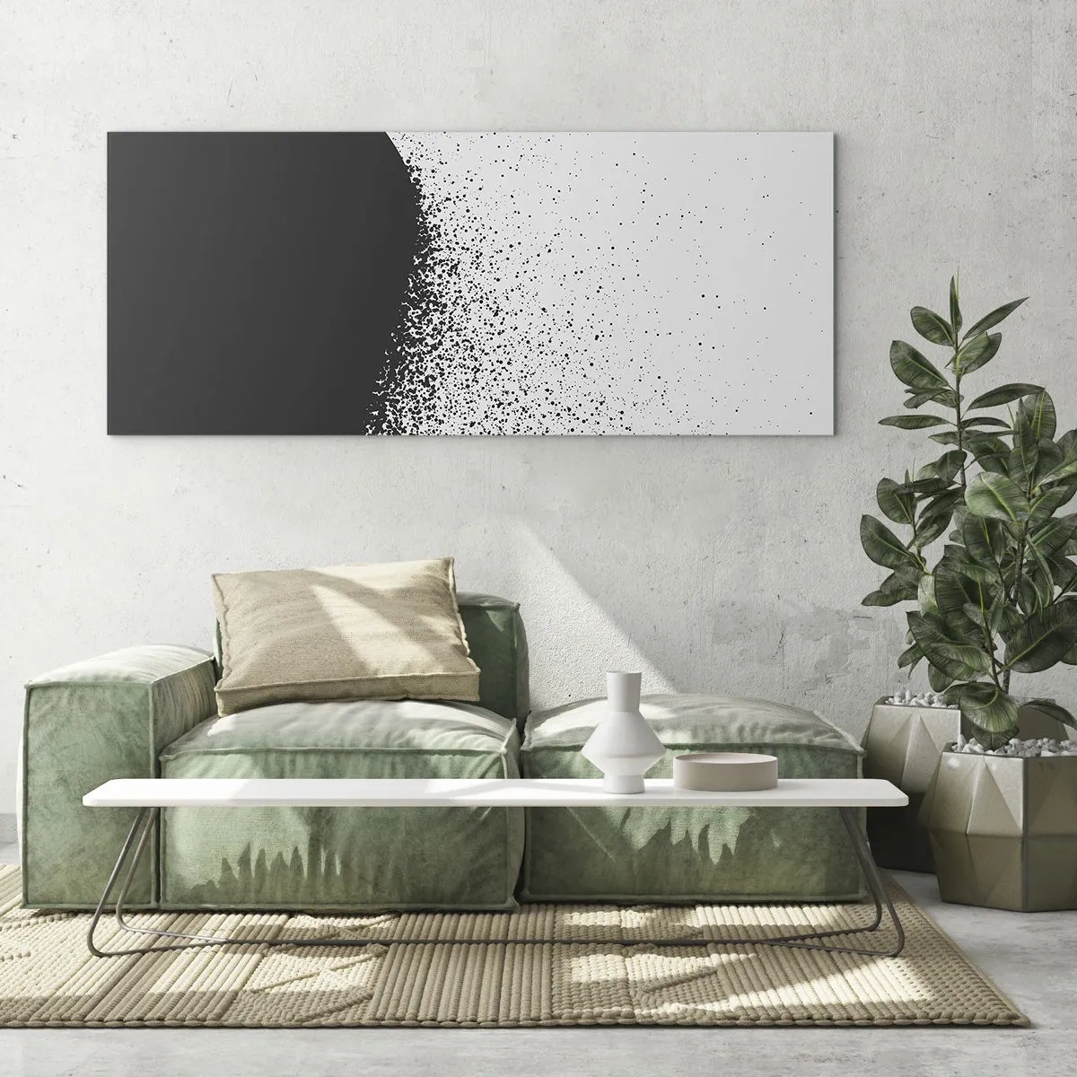 Quadro em vidro - Movimento das moléculas - 100x40 cm