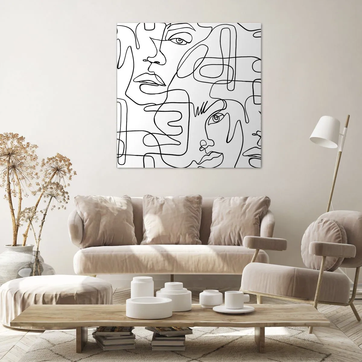 Quadro em tela - Em emoções emaranhadas - 60x60 cm