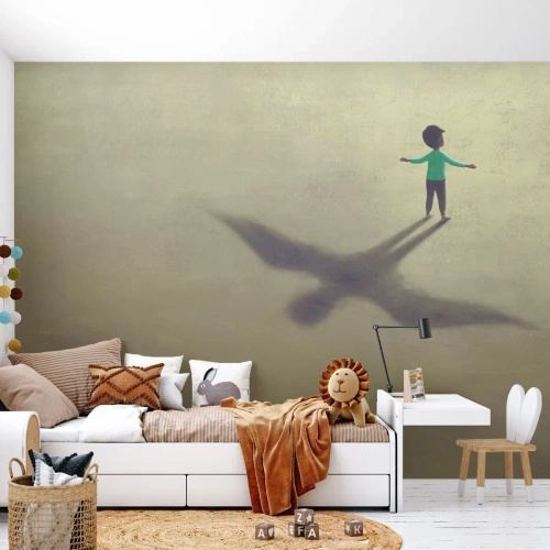 Papel de Parede Autocolante Deluxe Sticker - Herói do futuro - Abstração, Fantasia, Pedaço - 250x175 cm