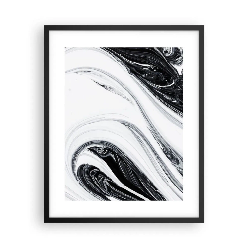 Pôster com moldura preta - Uma combinação de opostos - 40x50 cm