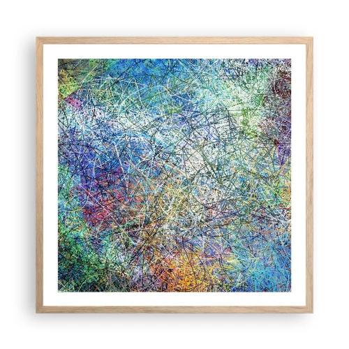 Pôster com moldura de carvalho claro - Não é assim tão simples - 60x60 cm
