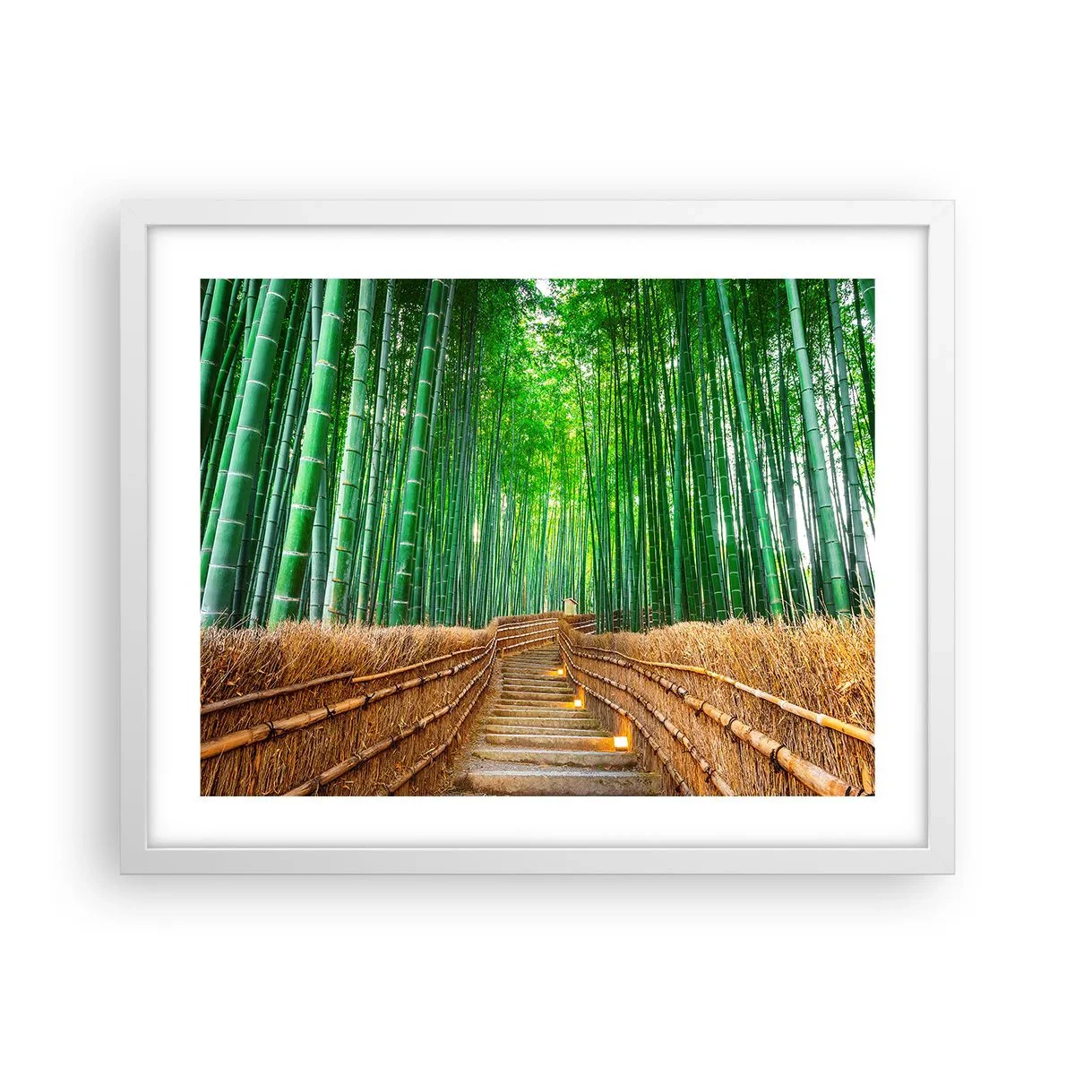 Pôster em moldura branca - A essência da natureza asiática - 50x40 cm