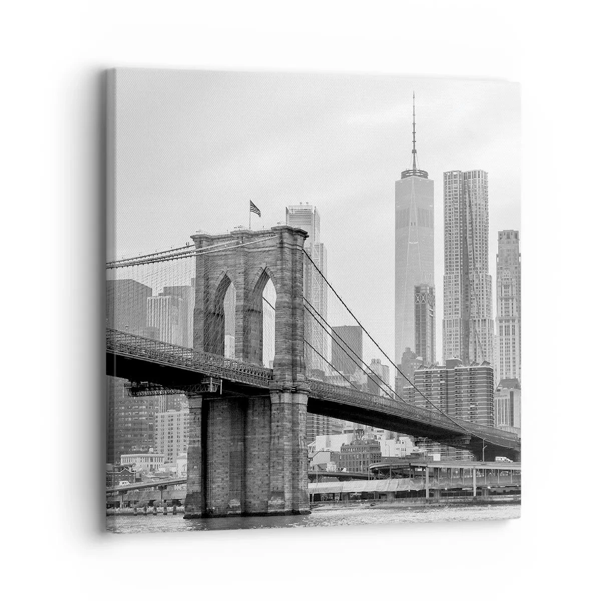 Quadro em tela - Vibrações de Nova York - 30x30 cm