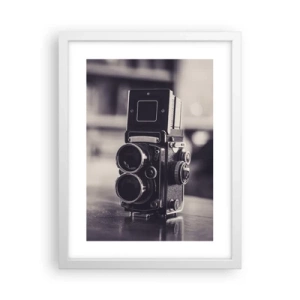 Pôster em moldura branca - A magia da fotografia antiga - 30x40 cm