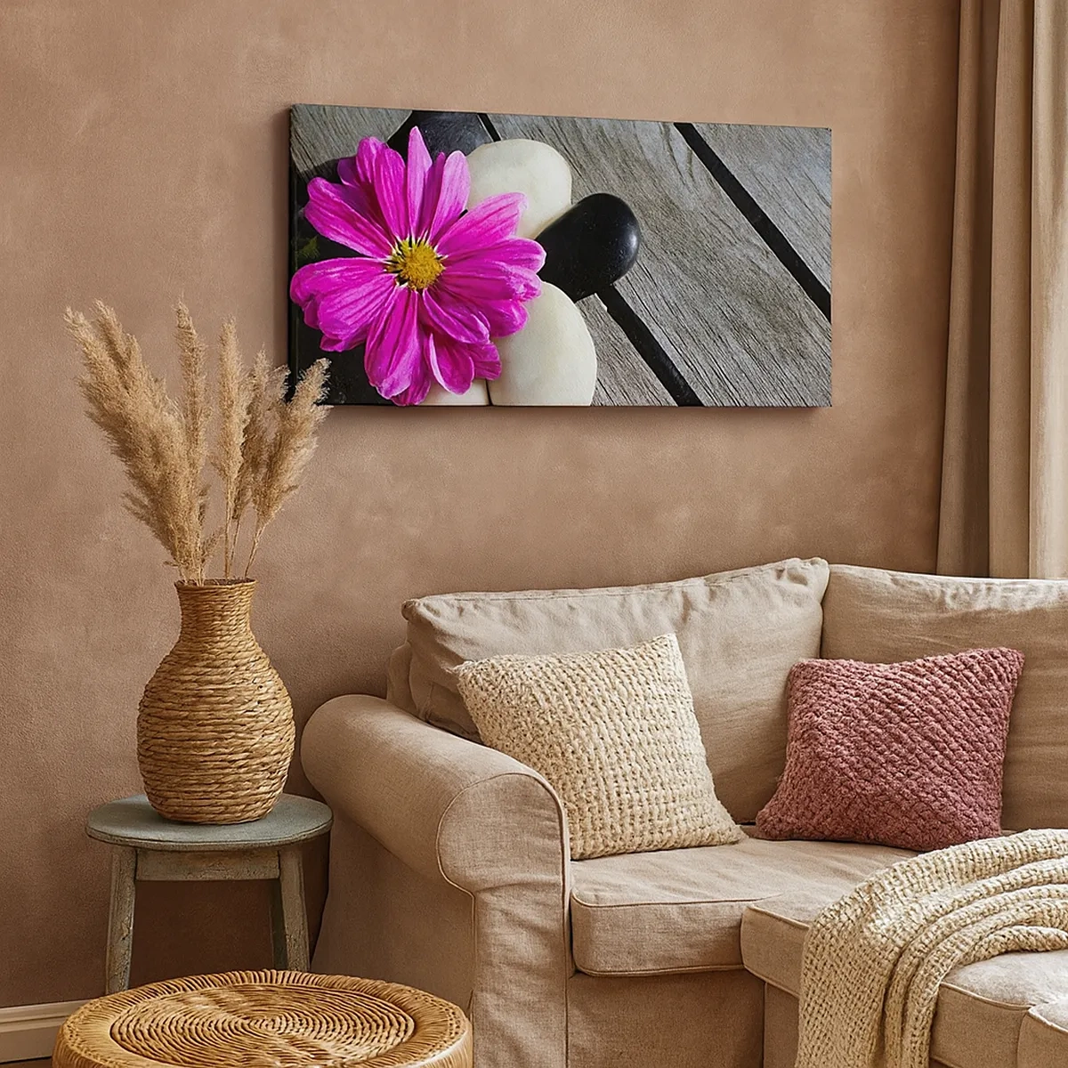 Quadro em tela - Descanso no cais - 30x30 cm