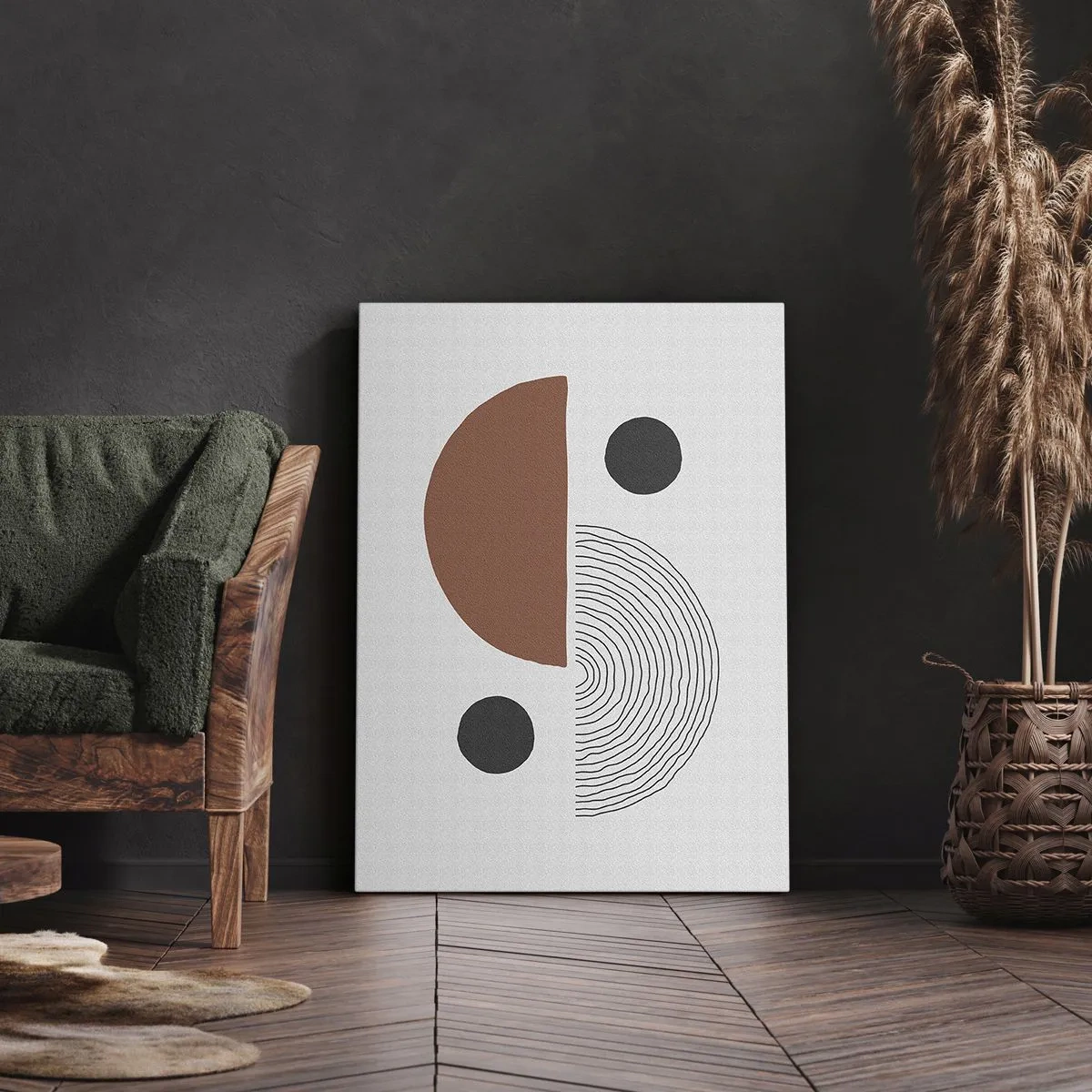 Quadro em tela - Perfeição das rodas - 55x100 cm