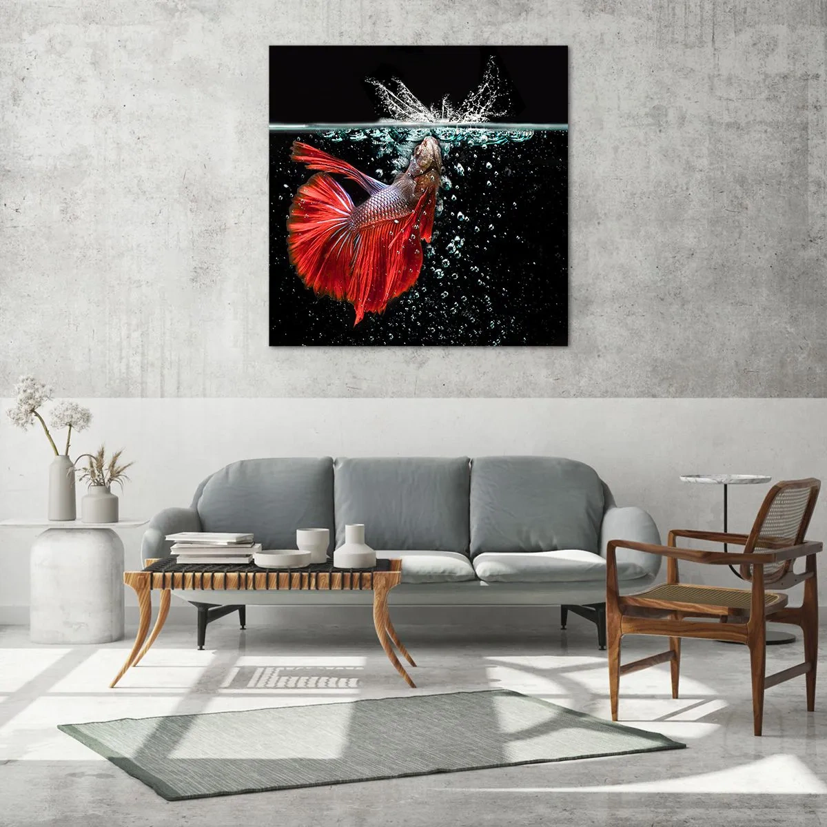 Quadro em vidro - Tens três desejos - 60x60 cm