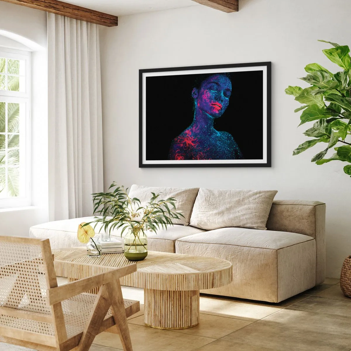 Pôster com moldura preta - Na poeira estelar - 50x40 cm