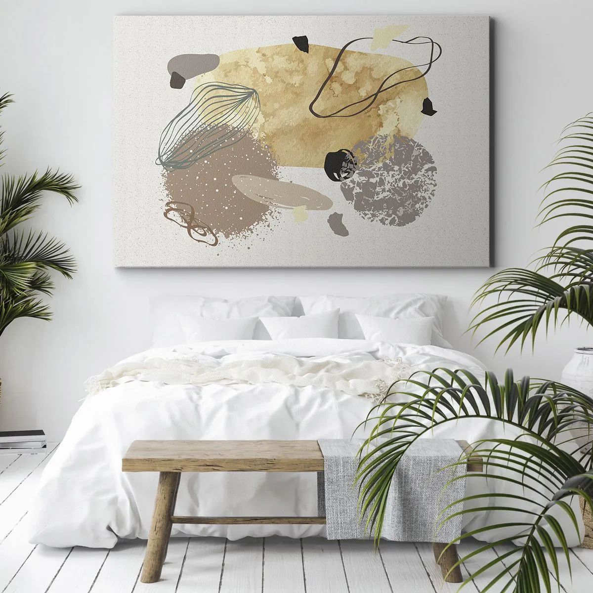 Quadro em tela - Plumcologia aplicada - 70x50 cm