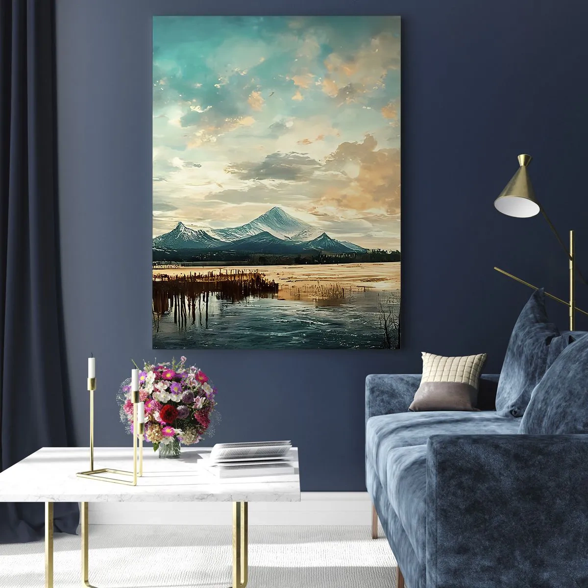 Quadro em vidro - Sob a proteção do céu - 80x120 cm