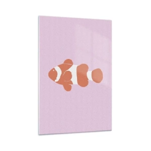 Quadro em vidro - Em coral no rosto e na cauda - 70x100 cm