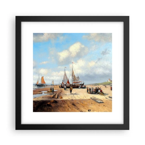 Pôster com moldura preta - Pós-caça bem-sucedida - 30x30 cm