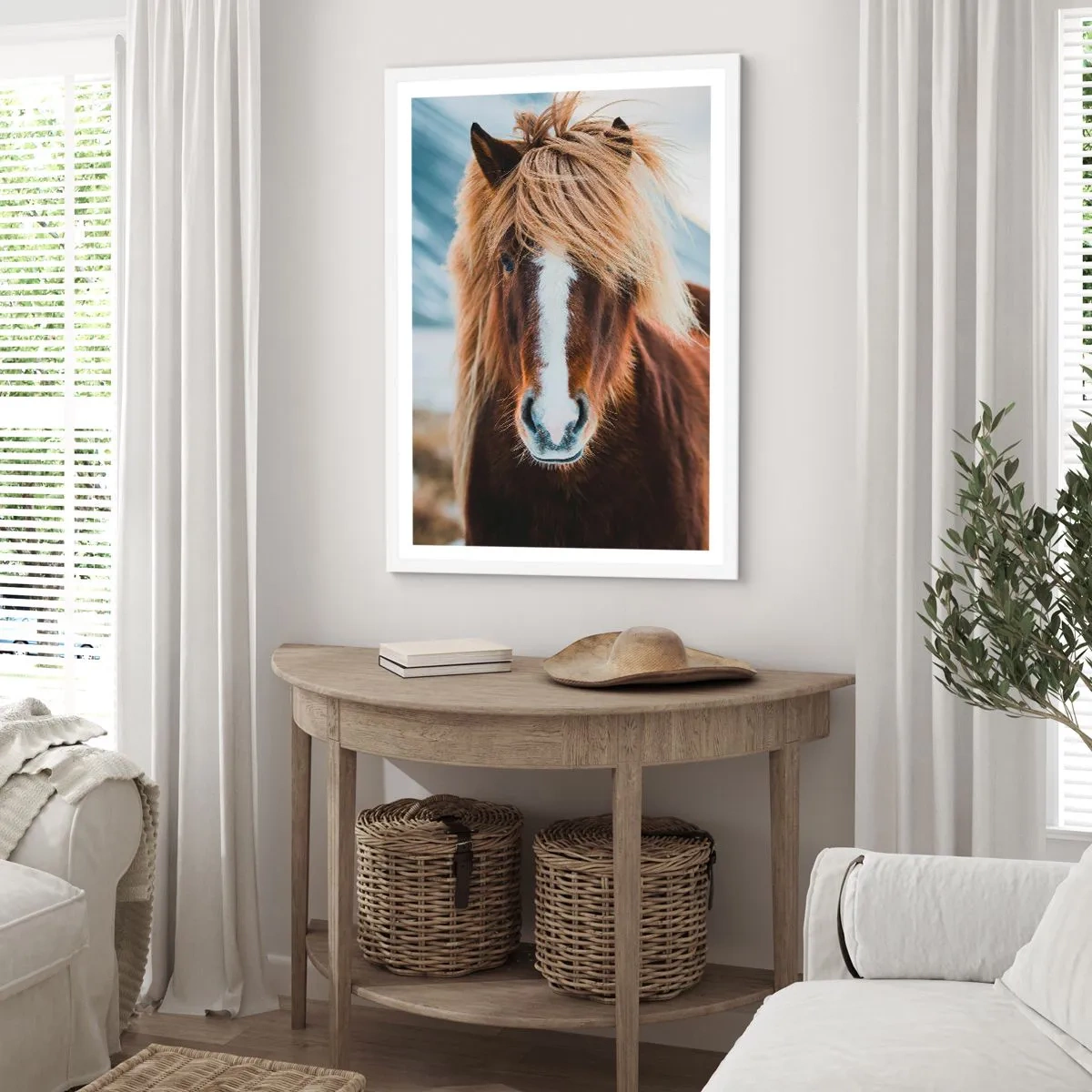 Pôster em moldura branca - Sentes a liberdade? - 30x40 cm