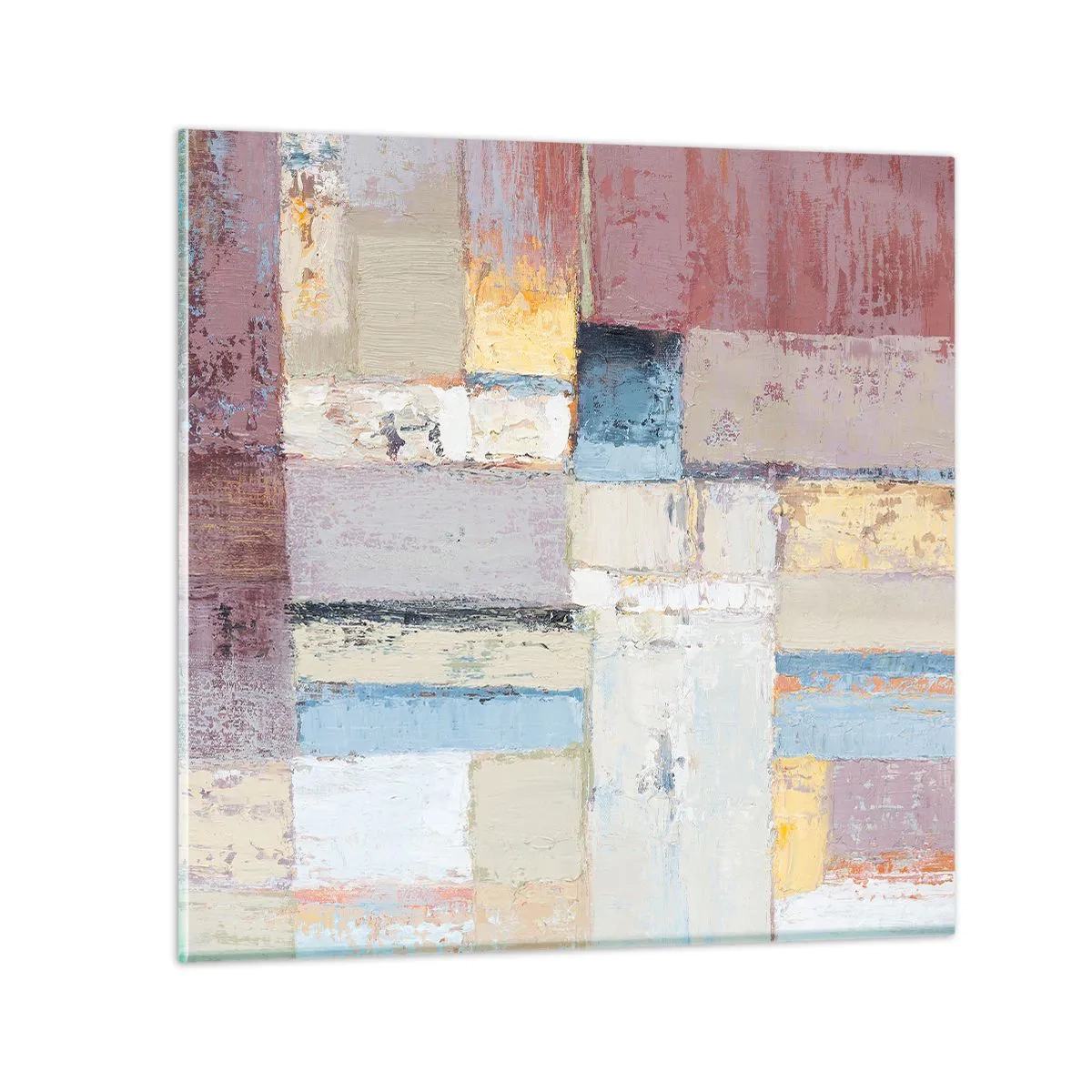 Quadro em vidro - A paz da geometria - 40x40 cm