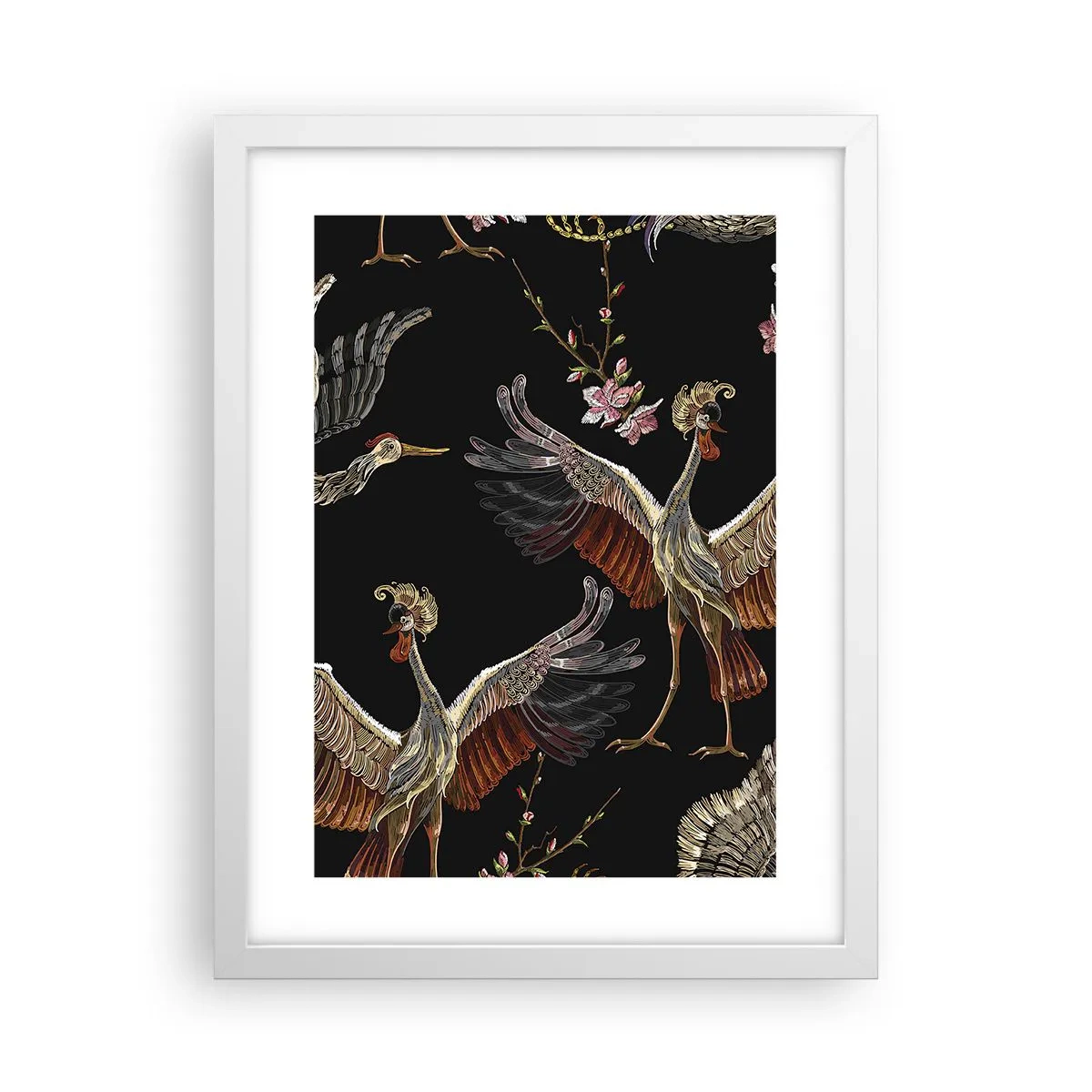 Pôster em moldura branca - O pássaro de conto de fadas - 30x40 cm