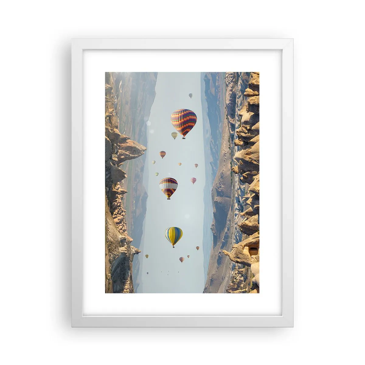 Pôster em moldura branca - Tudo é possível aqui - 30x40 cm