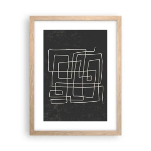 Pôster com moldura de carvalho claro - Não é tão simples - 30x40 cm