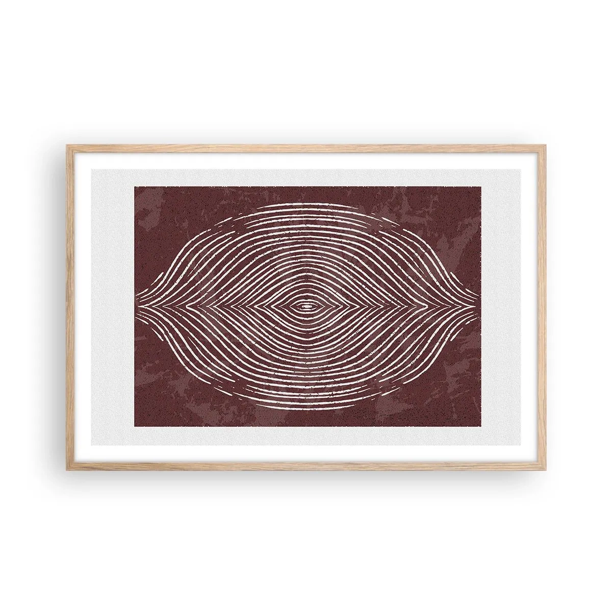 Pôster com moldura de carvalho claro - O espaço fala - 91x61 cm