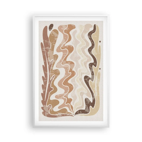 Pôster em moldura branca - Boa energia – boas emoções - 61x91 cm