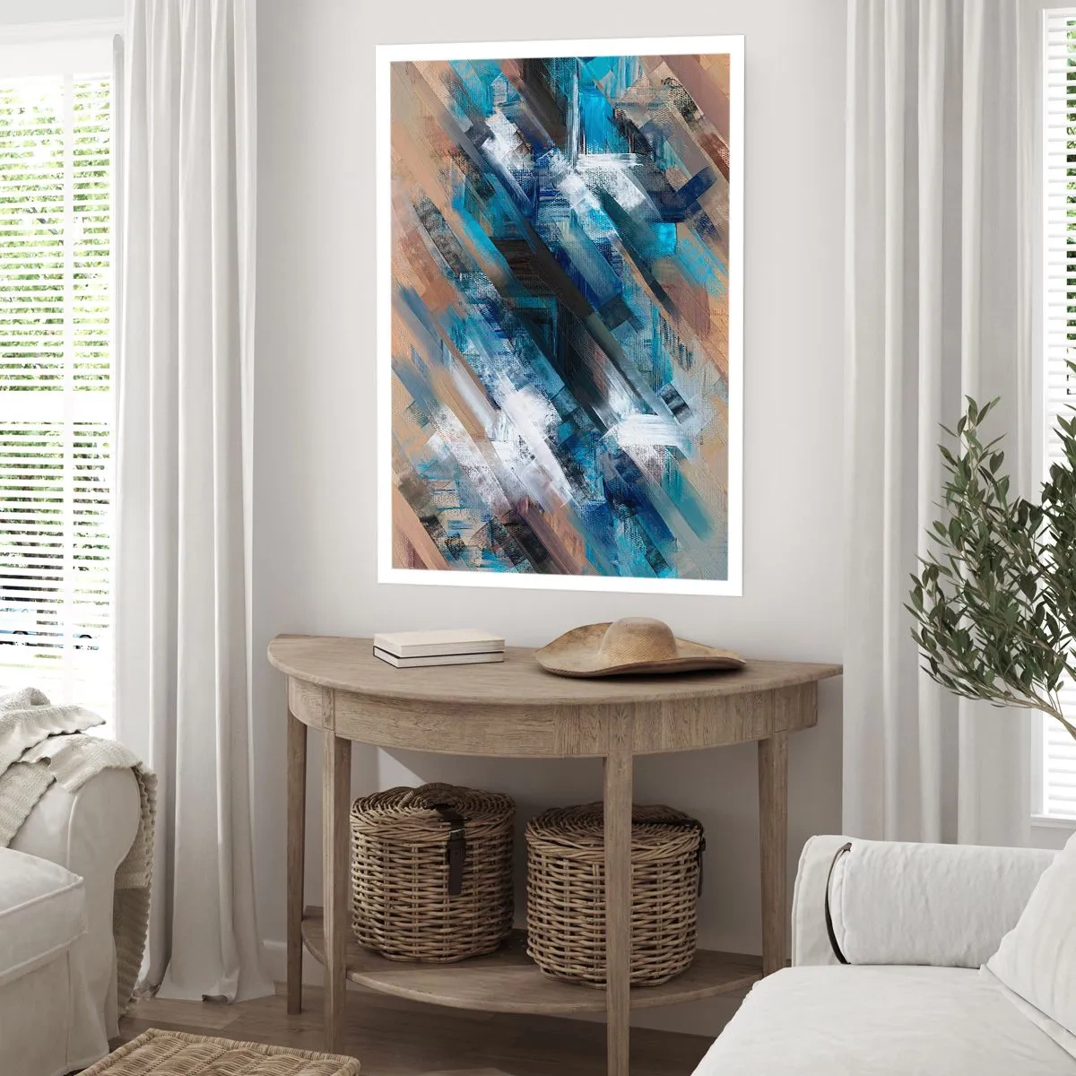 Pôster - Numa diagonal azul - 61x91 cm