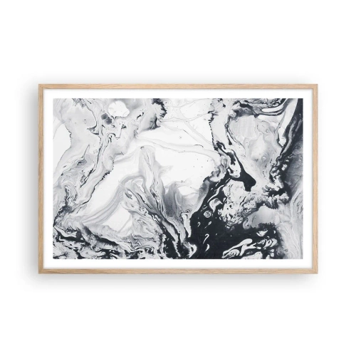 Pôster com moldura de carvalho claro - O Interior da Terra - 91x61 cm