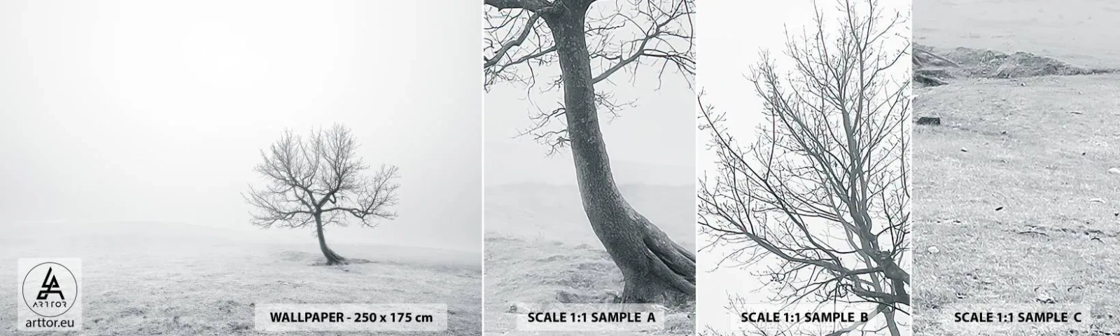 Amostra de papel de parede autocolante Deluxe Sticker - Contra o nada - Paisagem, Árvore, Natureza - 100x30 cm