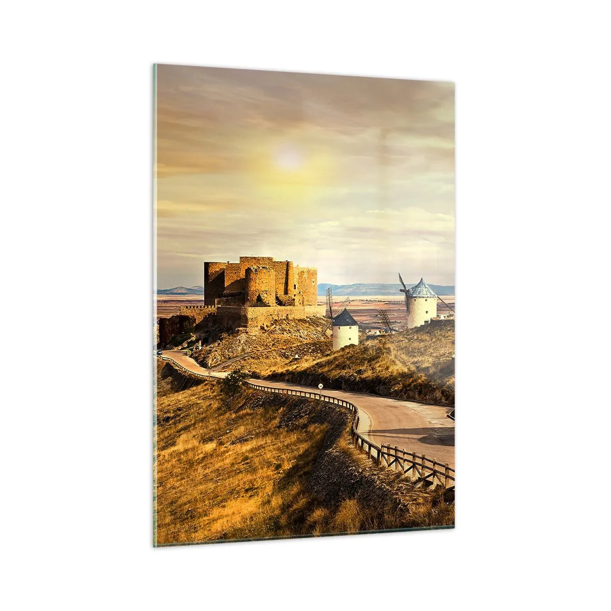 Quadro em vidro - Dom Quixote está prestes a aparecer - 50x70 cm