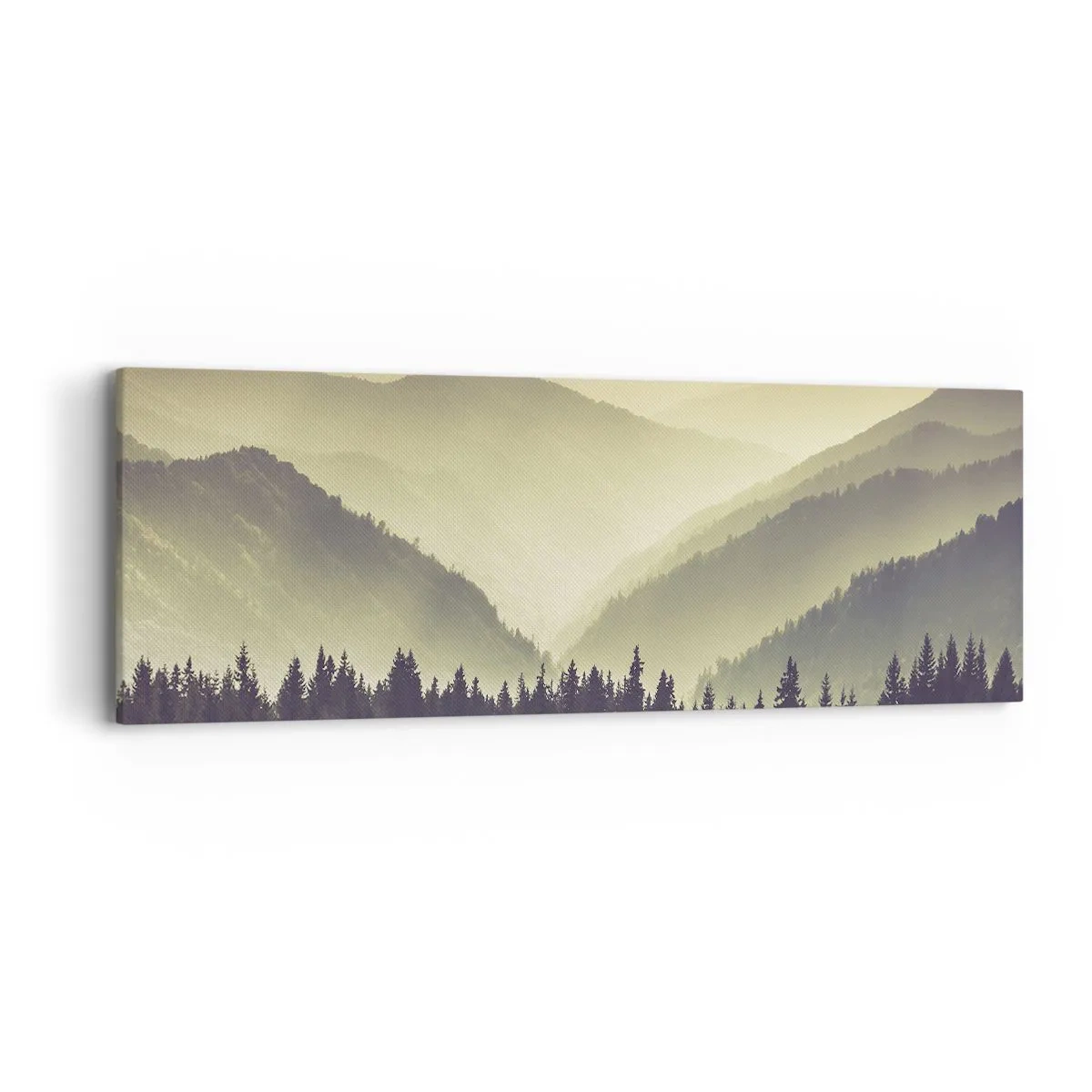 Quadro em tela - Atrás das sete montanhas... - 90x30 cm