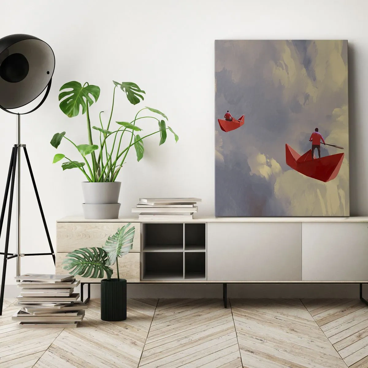 Quadro em tela - Expedição dos sonhadores - 45x80 cm