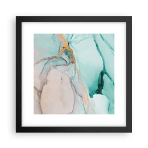 Pôster com moldura preta - Dança das formas e cores - 30x30 cm