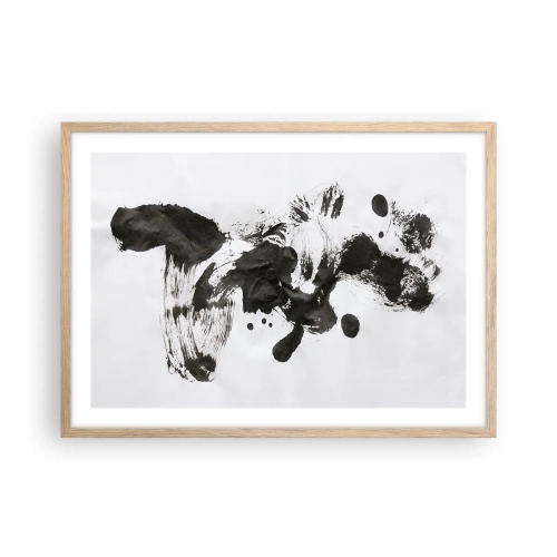 Pôster com moldura de carvalho claro - Existe um método para a loucura? - 70x50 cm