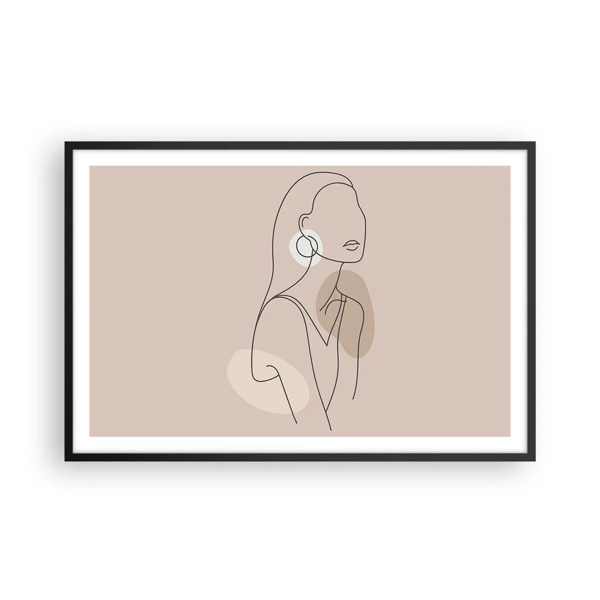 Pôster com moldura preta - Um ícone da feminilidade - 91x61 cm