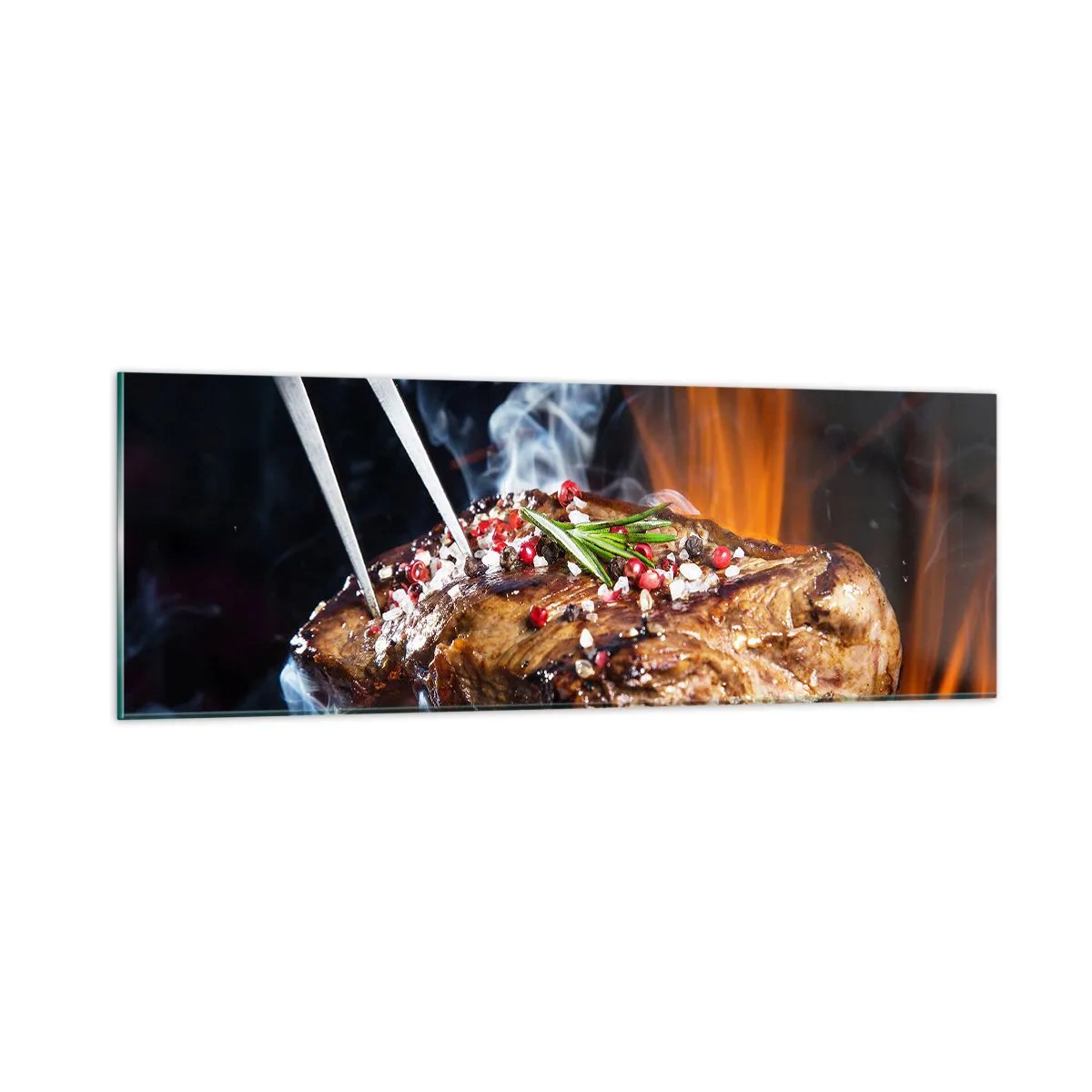 Quadro em vidro - Suculenta e de bom cheiro - 90x30 cm