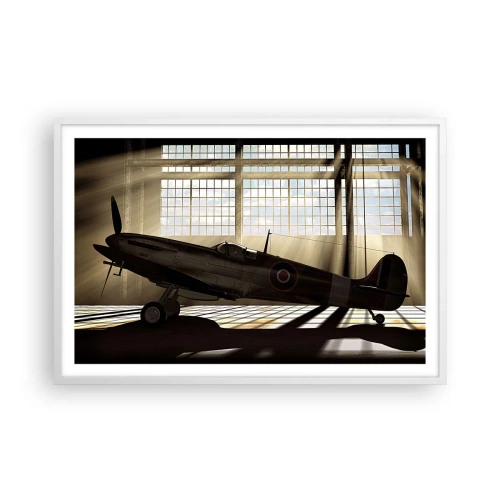 Pôster em moldura branca - Descanso do guerreiro - 91x61 cm