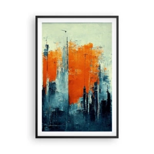 Pôster com moldura preta - Paisagem moderna - 61x91 cm