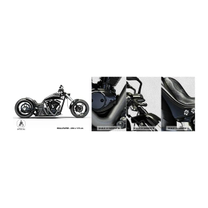 Amostra de papel de parede Premium Sand - Para aqueles que amam a liberdade - Automotivo, Moto, Helicóptero - 100x30 cm